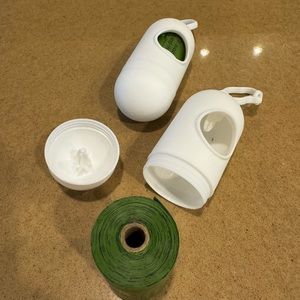 Poop bags and poop bag holder. Set of two and each comes with one set of bags